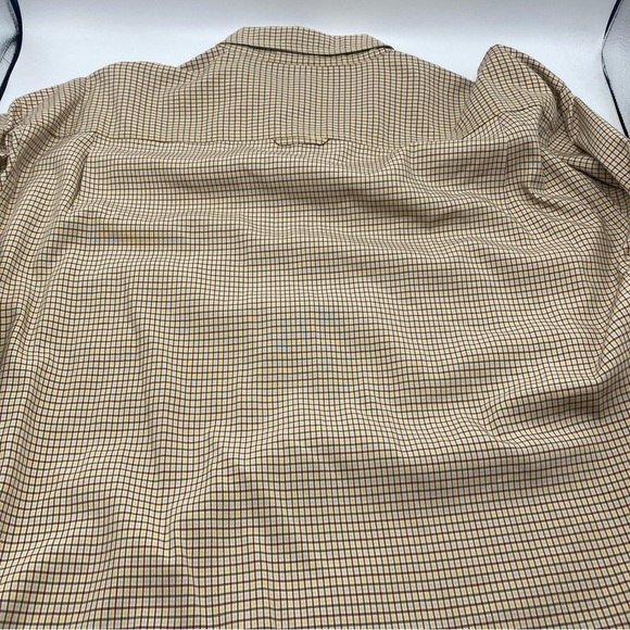 Orvis Men’s Extra Large Plaid Long Sleeve Shirt RN#70534 XL Beige Yellow Button - Picture 8 of 8